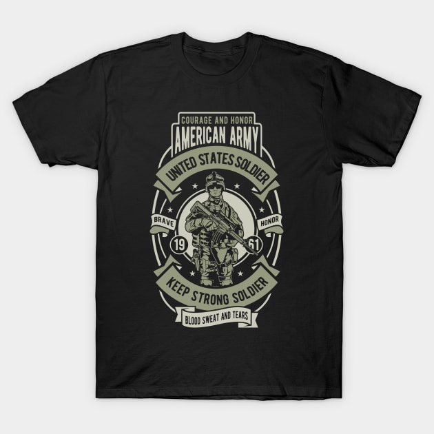 American Army T-Shirt by Genuine Vintage